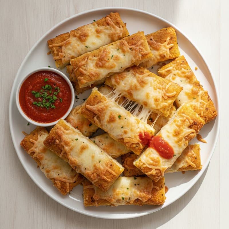 Cheesy Garlic Breadsticks with Marinara