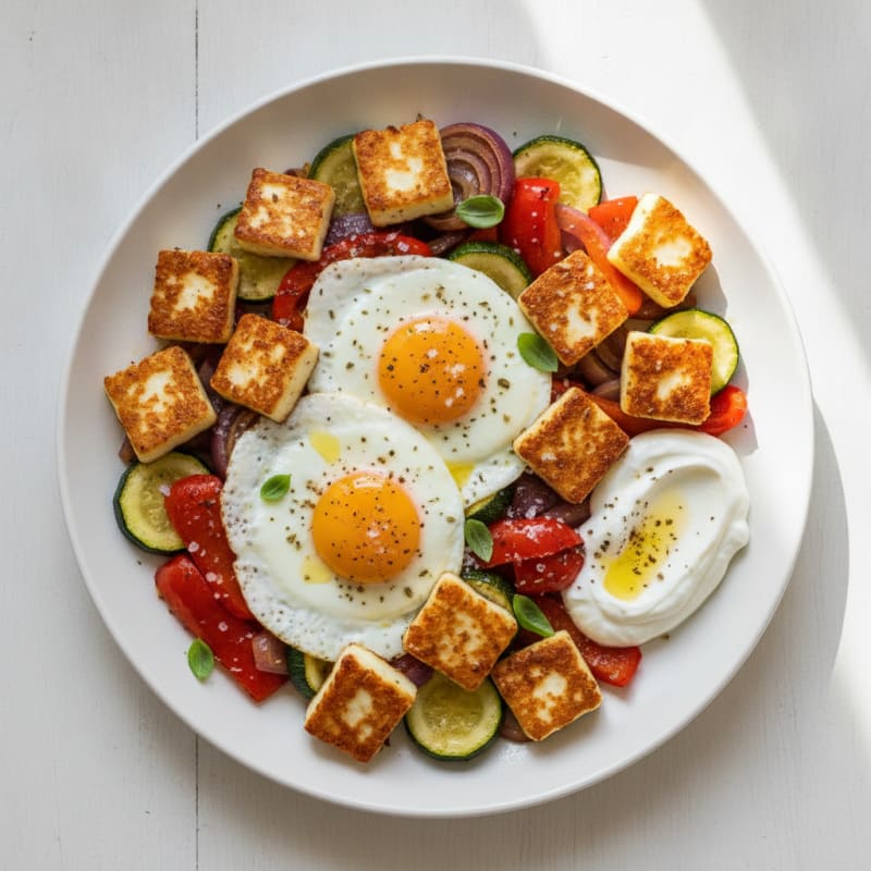 Sheet Pan Halloumi with Roasted Vegetables