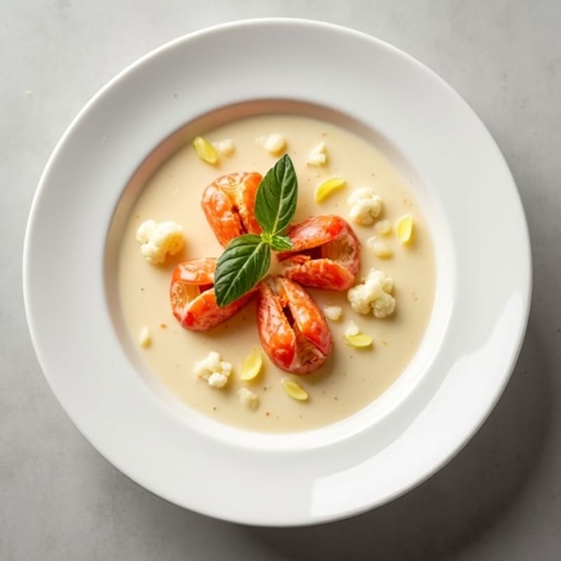 Creamy Cauliflower Lobster Bisque