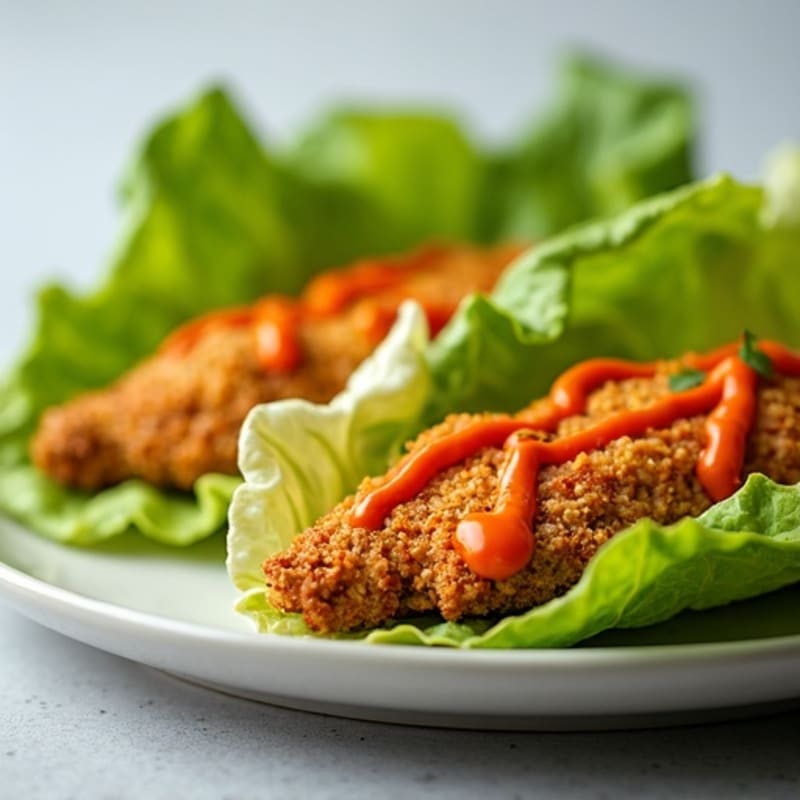 Crispy Buffalo Chicken Lettuce Wrap