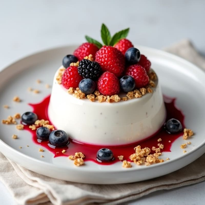 Creamy Greek Yogurt Protein Pudding with Berries