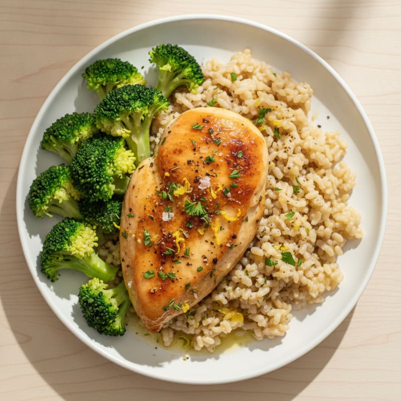 Lemon Herb Roasted Chicken with Rice