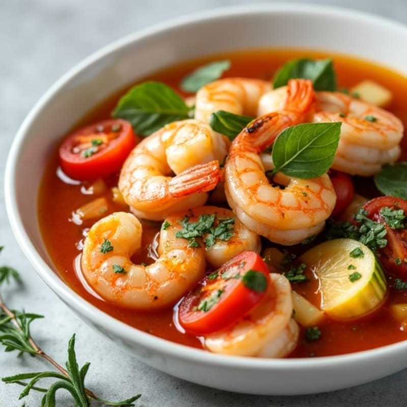 Fresh Seafood and Vegetable Stew with Tomato-Herb Broth