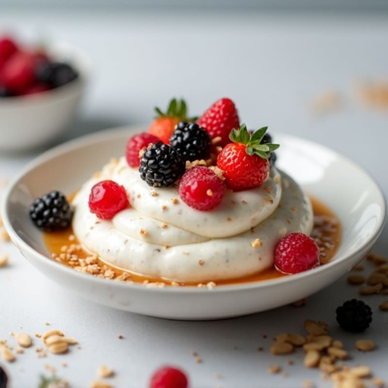 Silky Greek Yogurt Protein Mousse with Berries