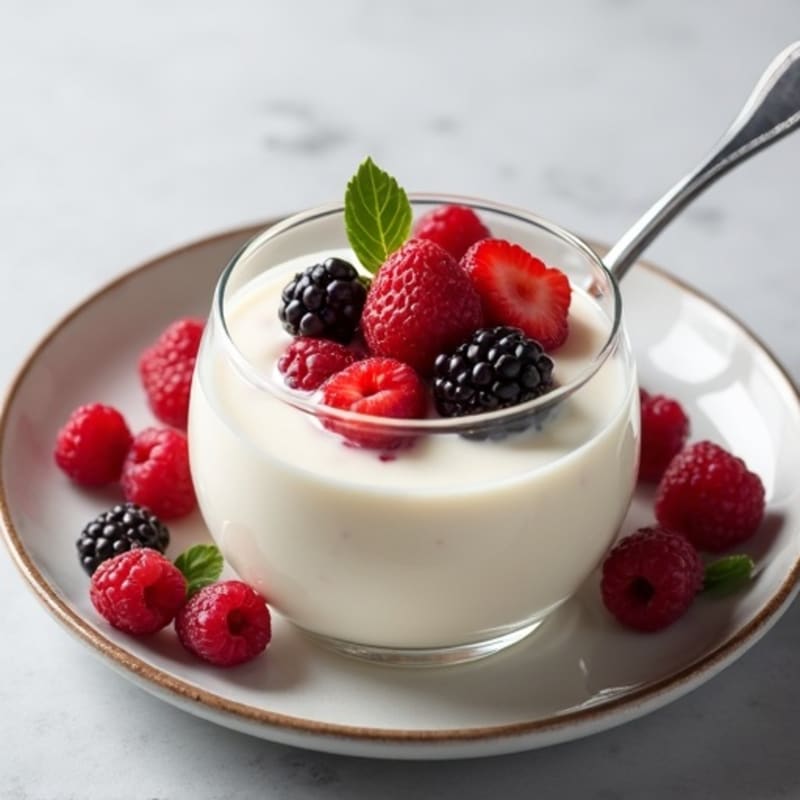 Creamy Greek Yogurt Protein Pudding with Berries