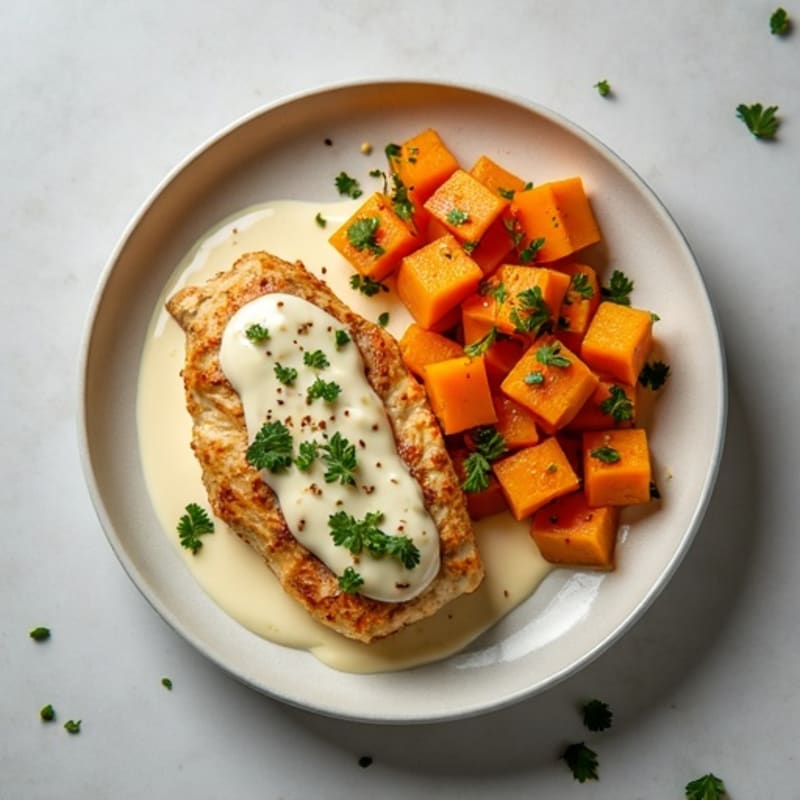Creamy Coconut Chicken with Roasted Butternut Squash
