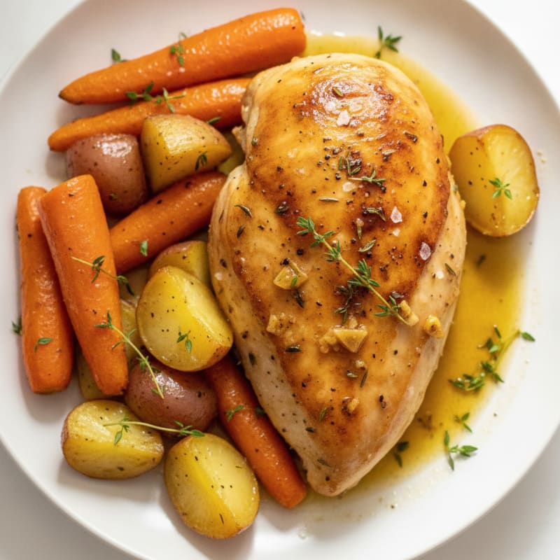 Savory Herb-Roasted Chicken with Root Vegetables
