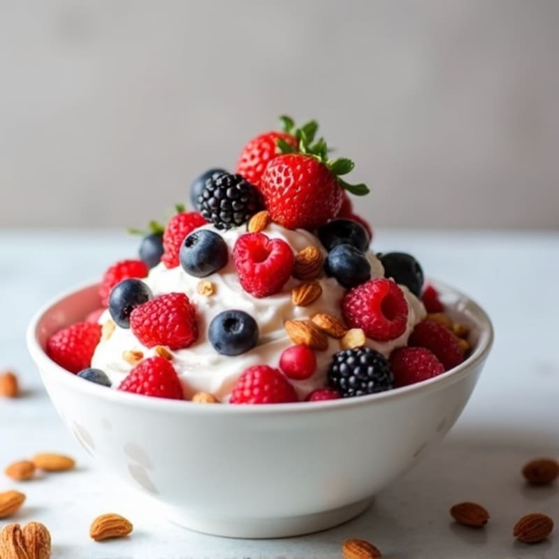 Greek Yogurt with Mixed Berries and Toasted Almonds