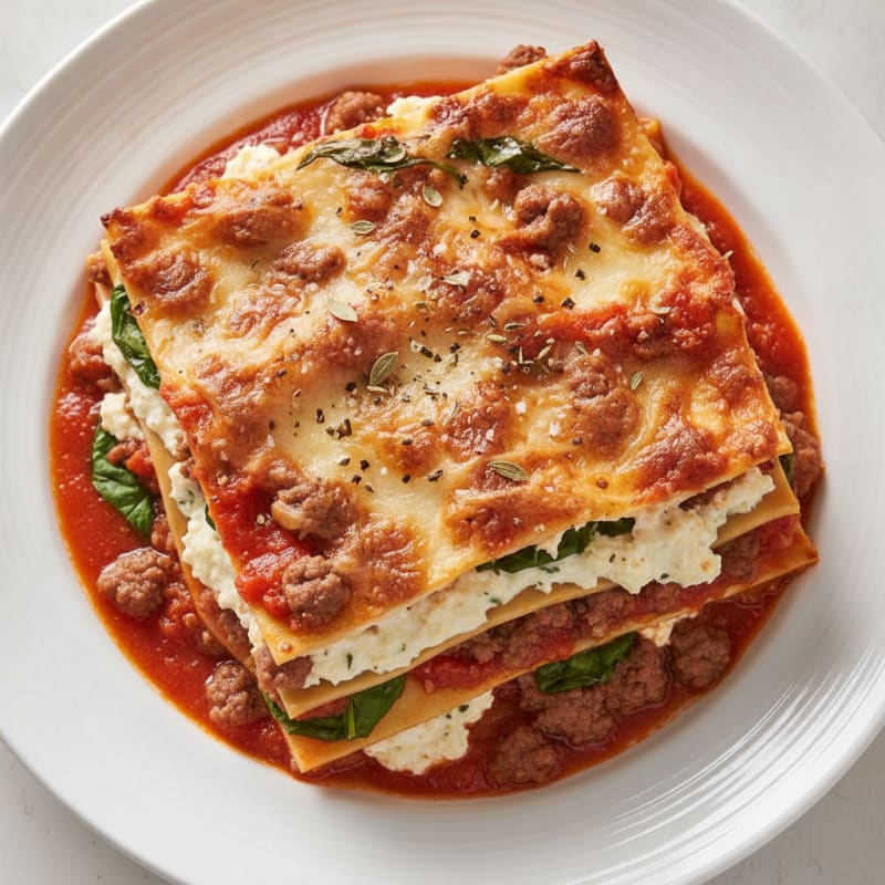 Classic Baked Beef Lasagna with Ricotta