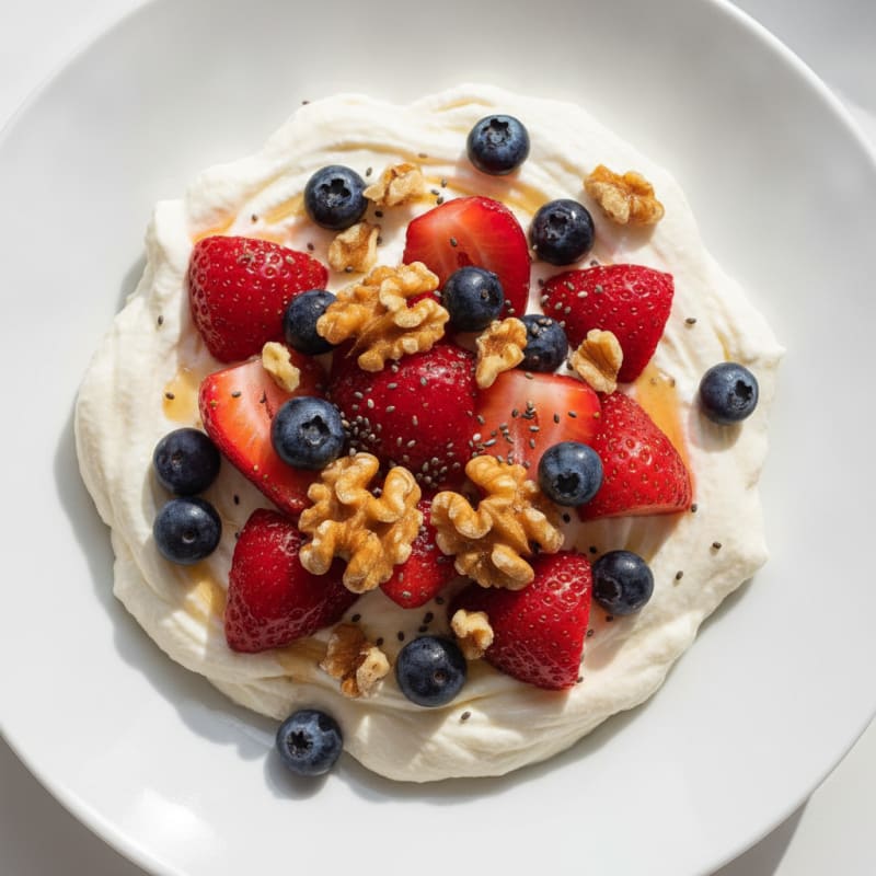 Greek Yogurt Protein Mousse with Berries