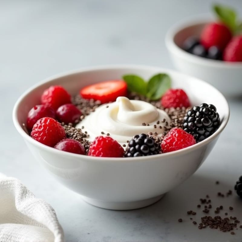 Creamy Greek Yogurt Protein Bowl with Mixed Berries