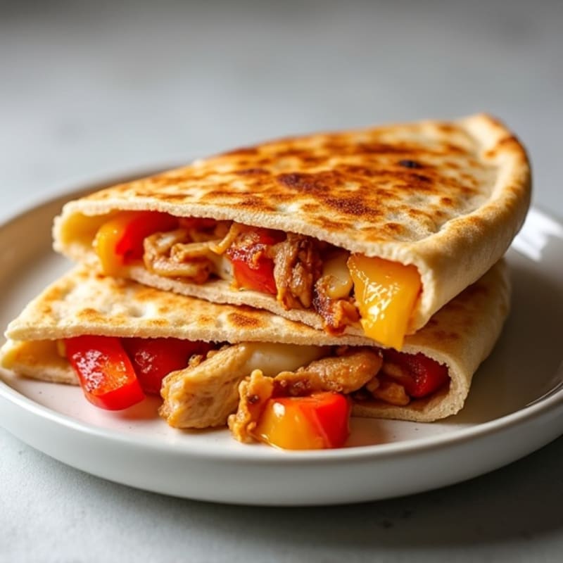 Smoky BBQ Chicken and Bell Pepper Quesadilla