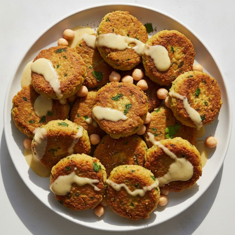Falafel with Lemon-Tahini Drizzle