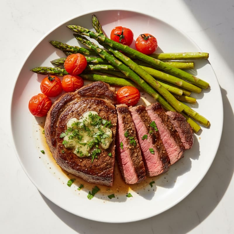 Pan-Seared Steak with Garlic Herb Butter
