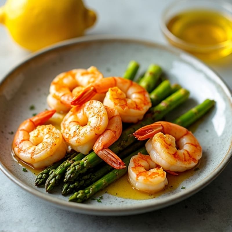Sheet Pan Lemon Garlic Shrimp and Roasted Asparagus