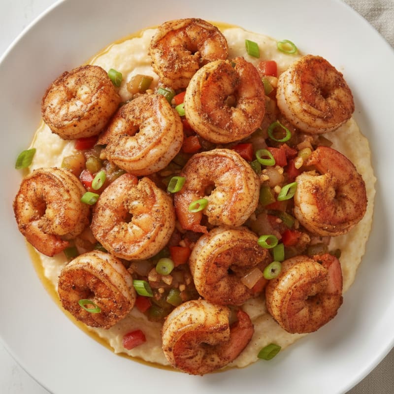 Cajun Shrimp with Creamy Grits