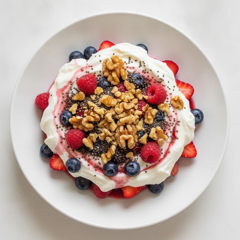 Creamy Greek Yogurt and Mixed Berry Protein Parfait