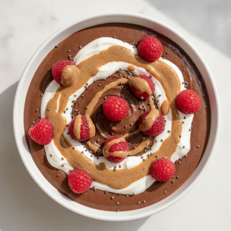 Silky Chocolate Protein Pudding with Greek Yogurt