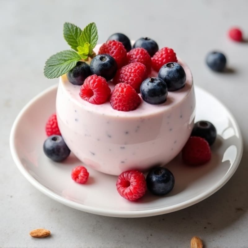 Creamy Greek Yogurt Protein Mousse with Mixed Berries