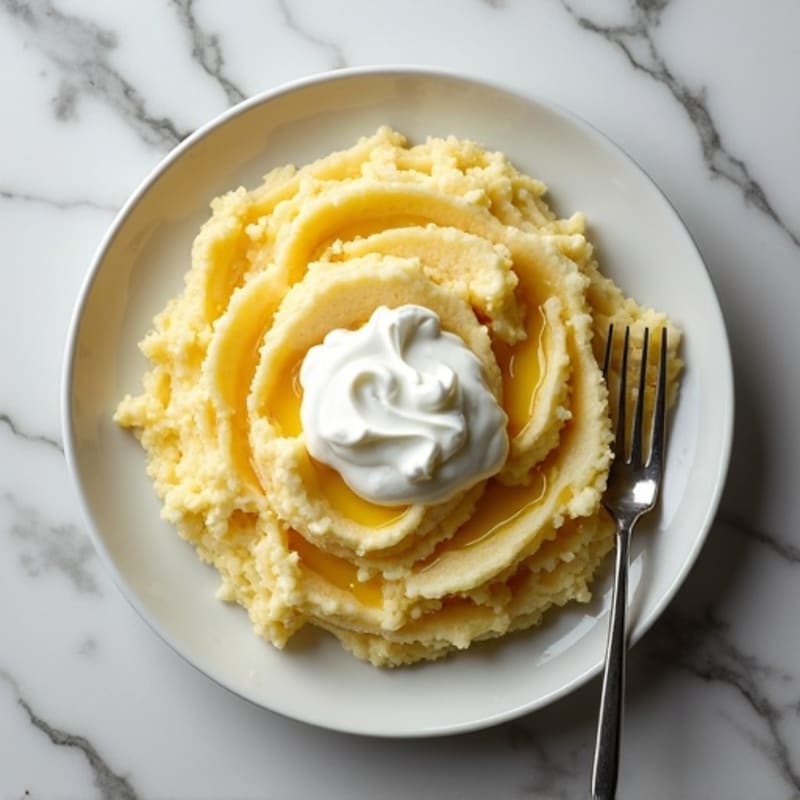 Creamy Cauliflower-Potato Mash with Roasted Garlic
