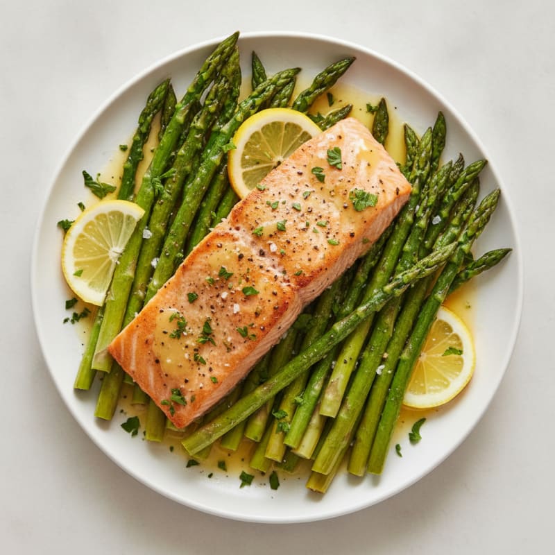 Sheet Pan Lemon Herb Salmon and Asparagus