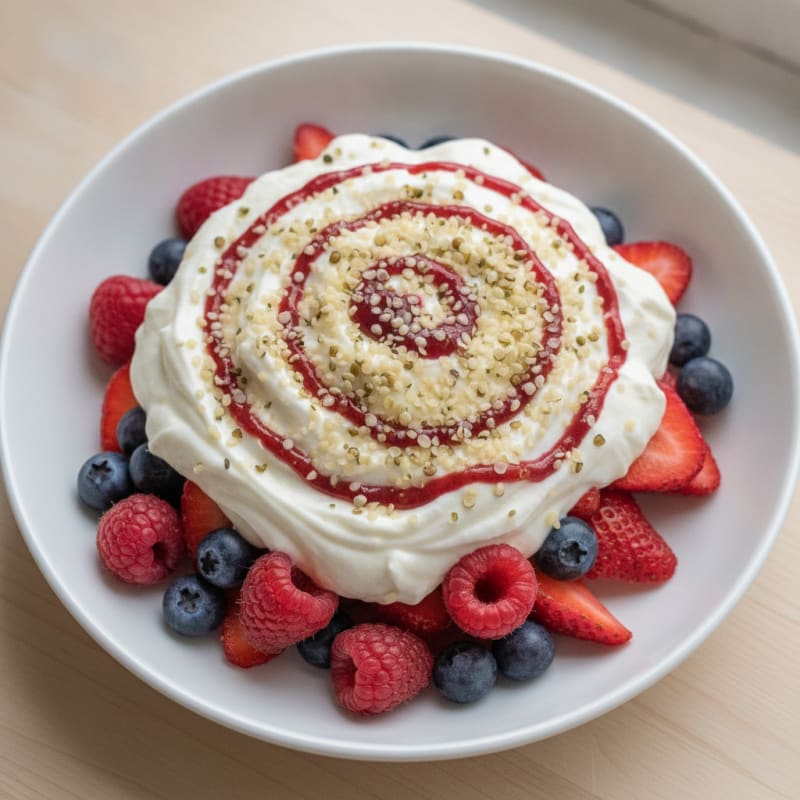Greek Yogurt Protein Parfait with Mixed Berries