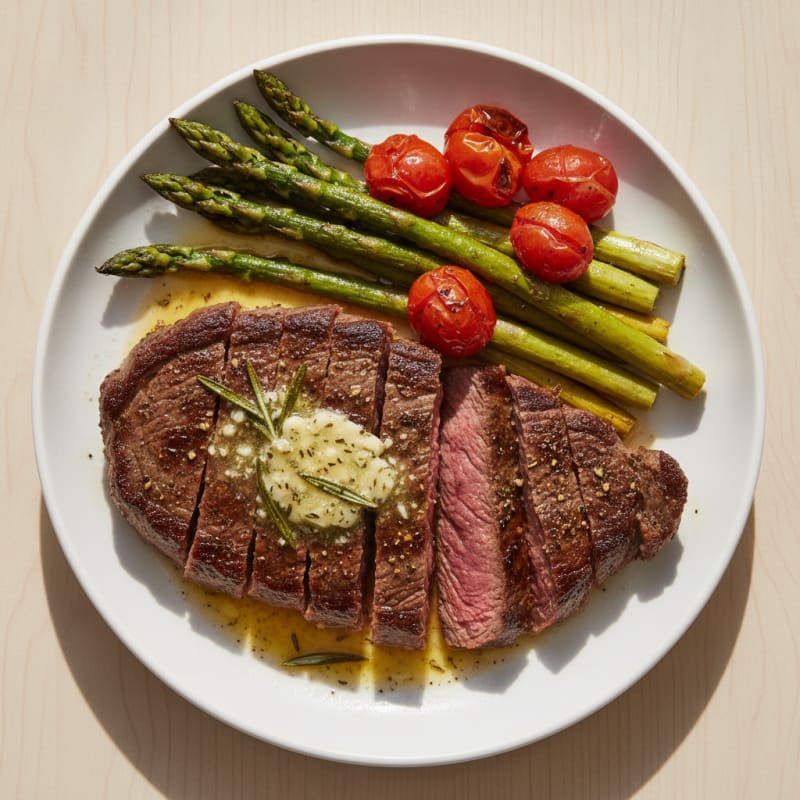 Pan-Seared Steak with Garlic Herb Butter