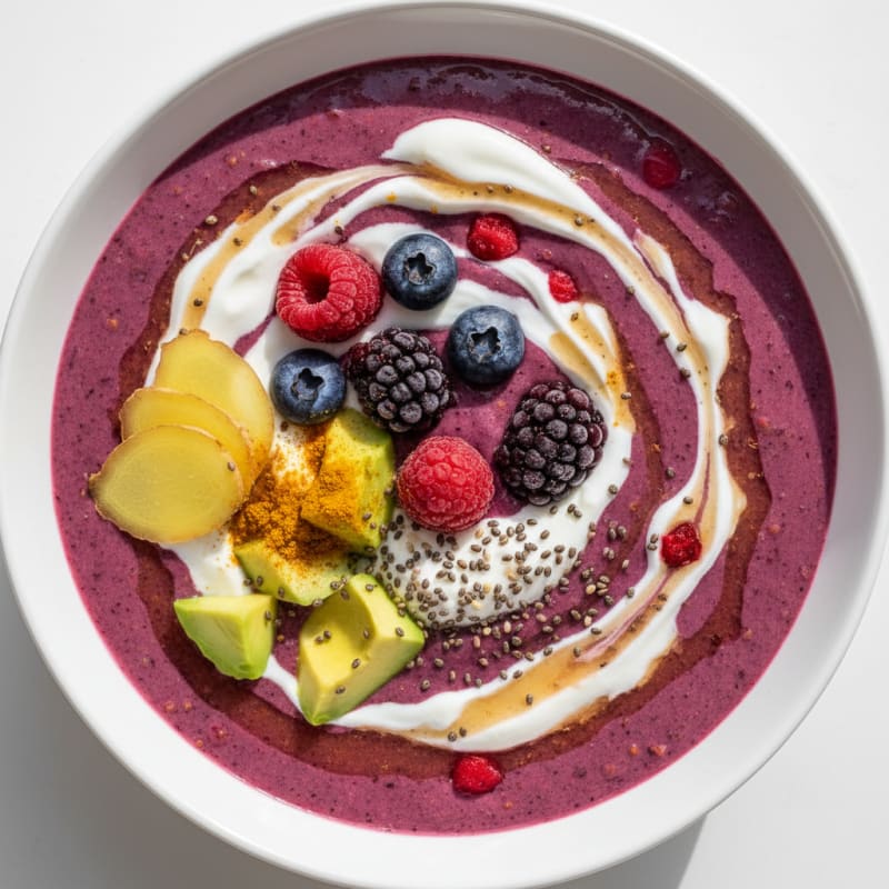 Creamy Berry Ginger Anti-Inflammatory Smoothie