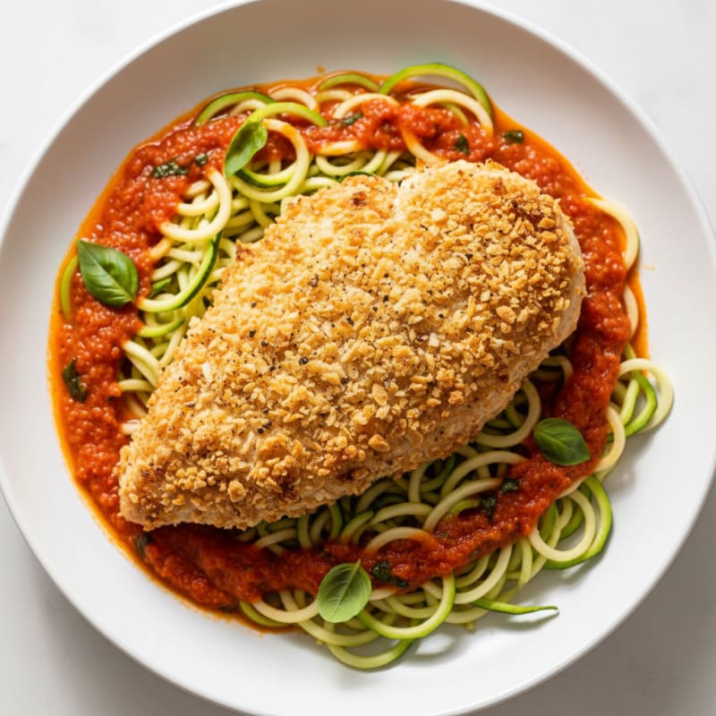Parmesan-Crusted Chicken with Marinara