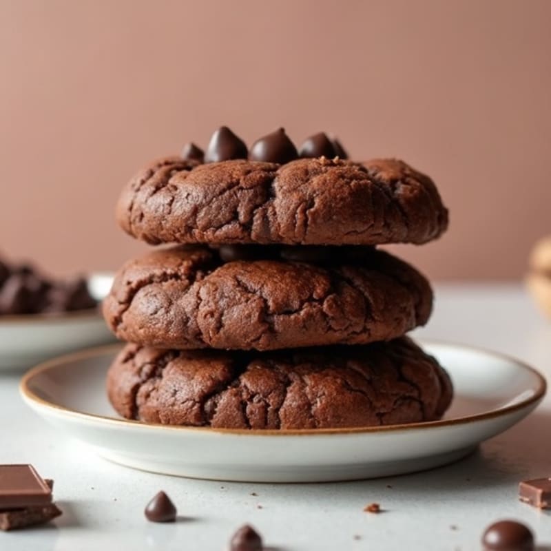 Almond Flour Double Chocolate Protein Cookies