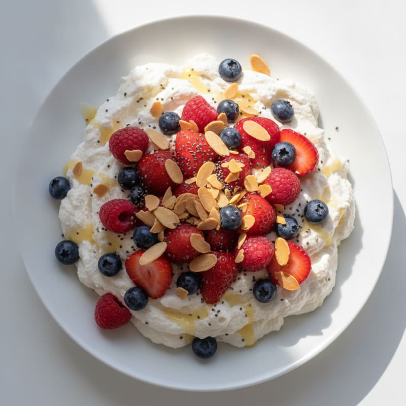 Silky Greek Yogurt Protein Mousse with Berries