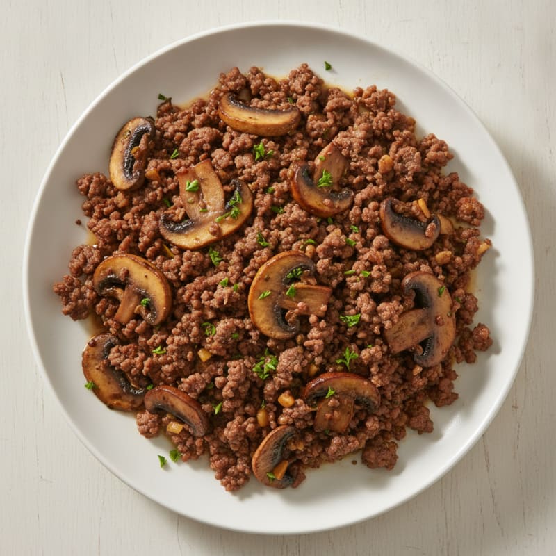 Savory Ground Beef and Mushroom Skillet