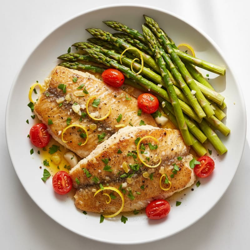Lemon-Herb Baked Tilapia with Asparagus