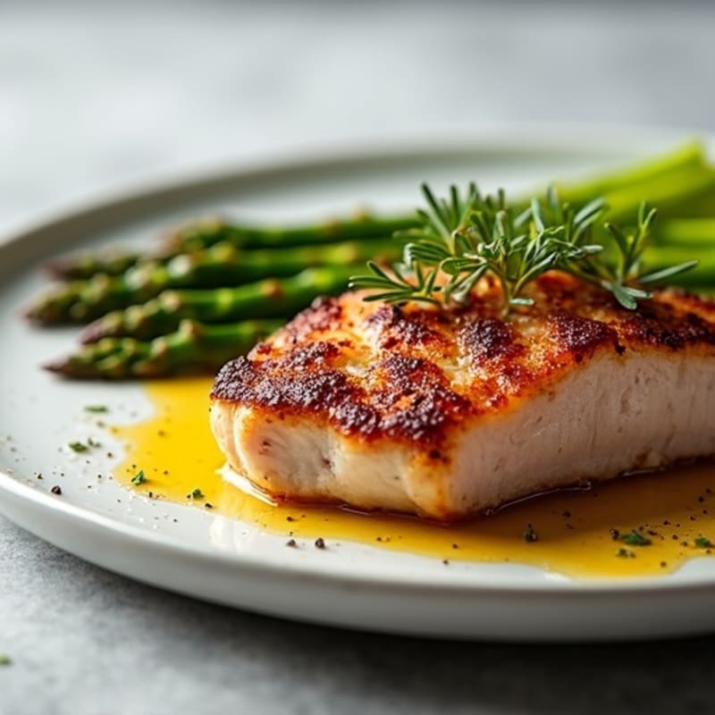 Crispy Duck Breast with Roasted Asparagus