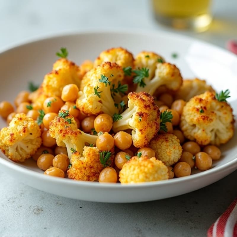 Crispy Roasted Garlic-Herb Cauliflower