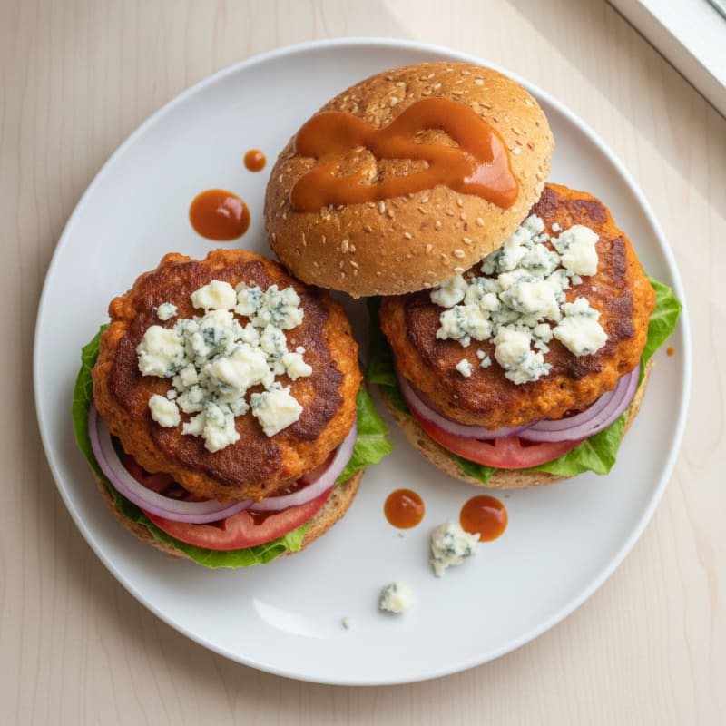 Buffalo Blue Cheese Burgers