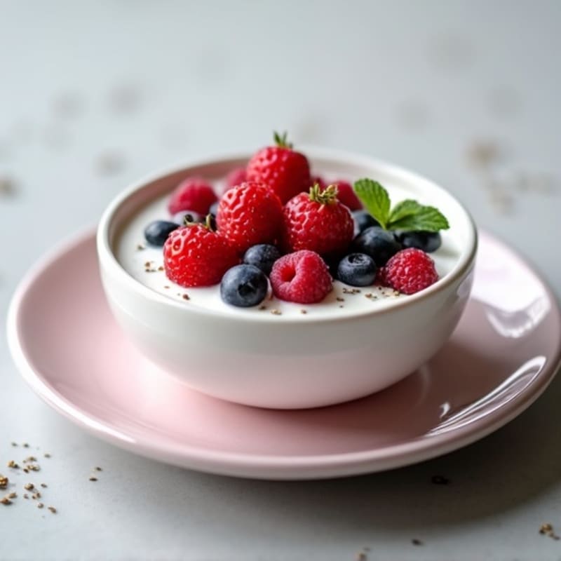 Silky Greek Yogurt Protein Pudding with Berries