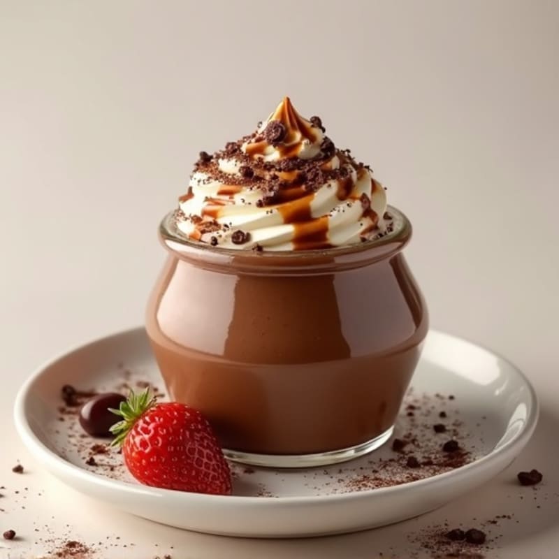 Silky Chocolate Protein Pudding with Peanut Butter Swirl