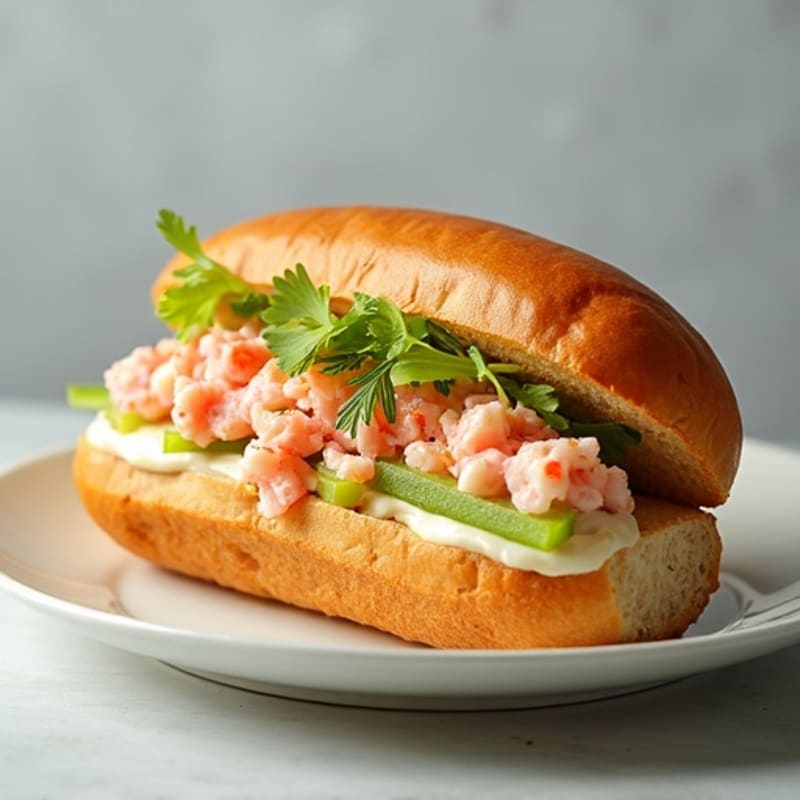Lightened-Up Fresh Lobster Roll with Lemon-Herb Mayo