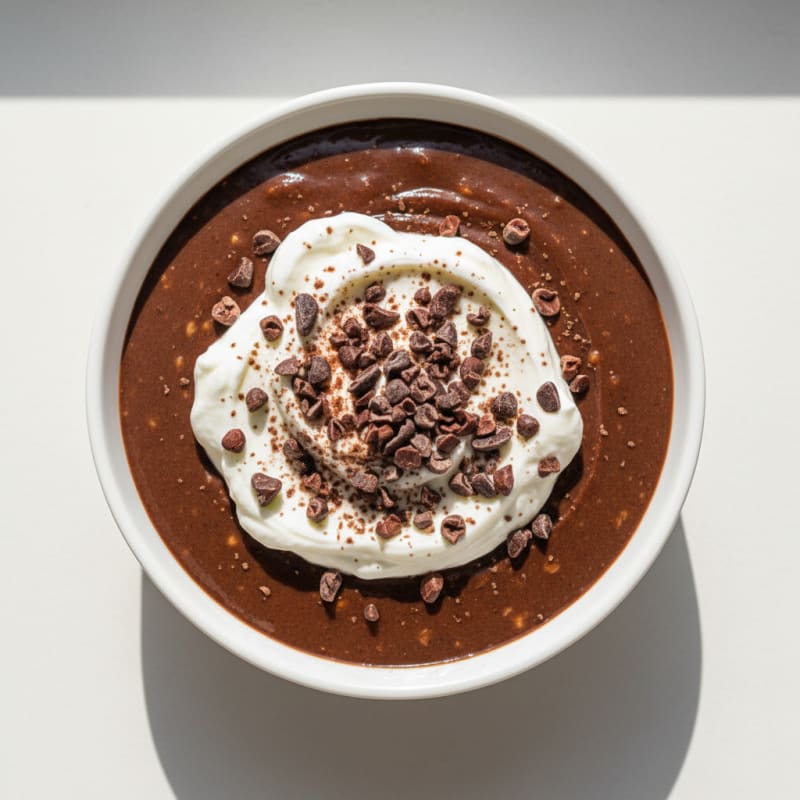 Silky Chocolate Protein Pudding with Greek Yogurt
