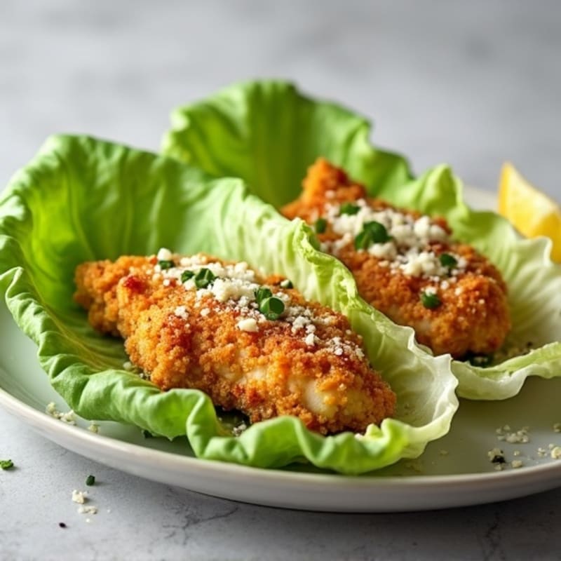 Crispy Chicken Caesar Lettuce Wrap