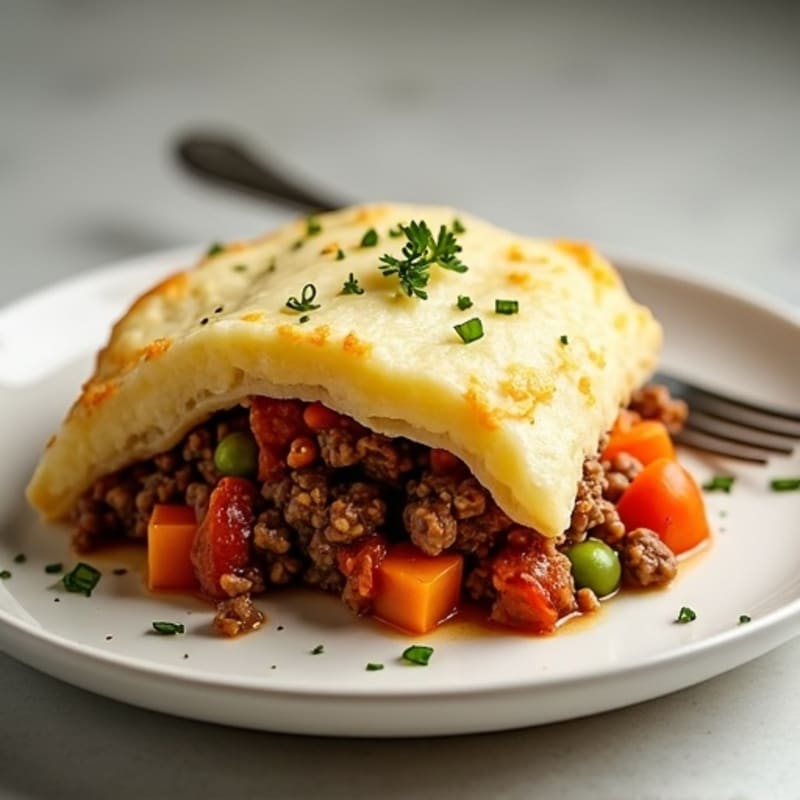 Lean Ground Beef and Vegetable Pie with Creamy Potato Topping