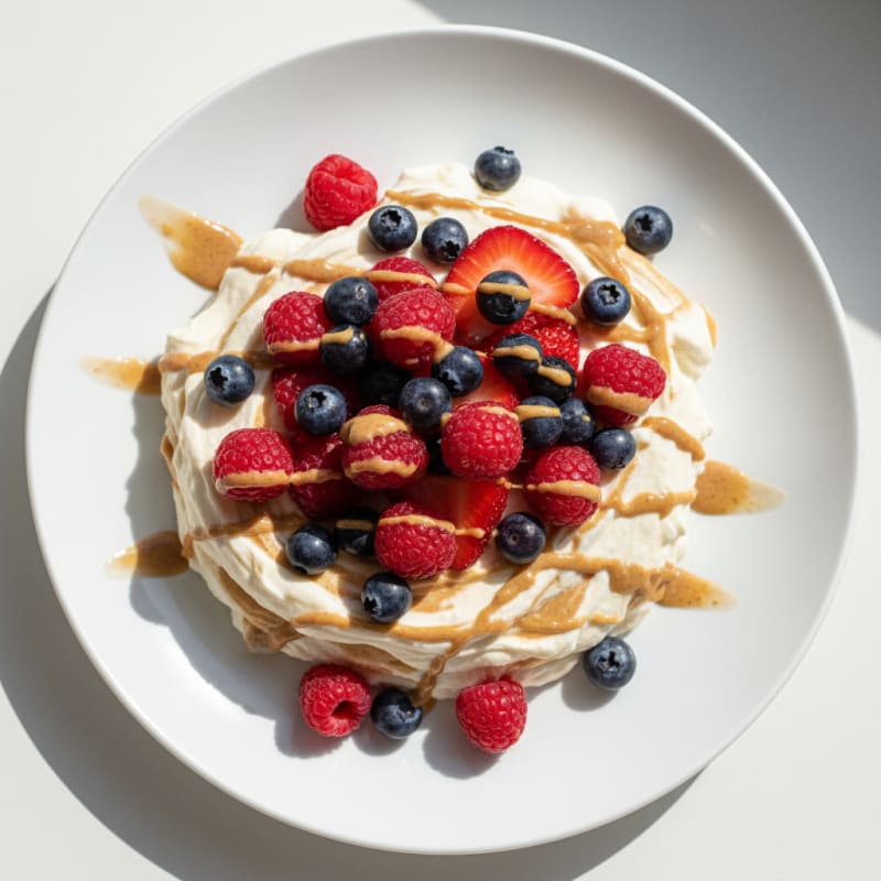 Silky Greek Yogurt Protein Mousse with Mixed Berries