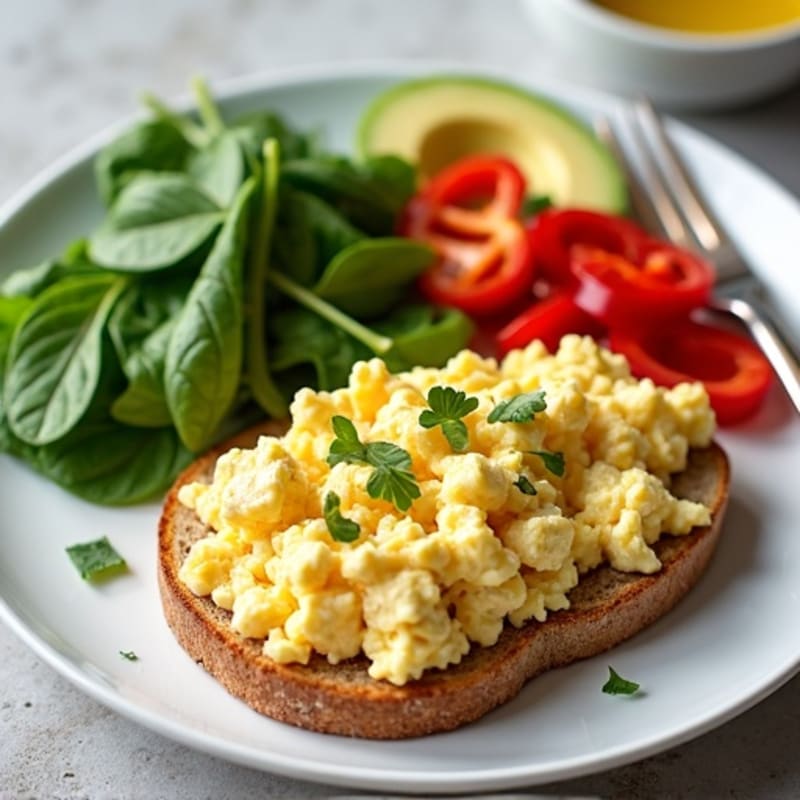 Egg White Scramble with Cottage Cheese and Smoked Turkey
