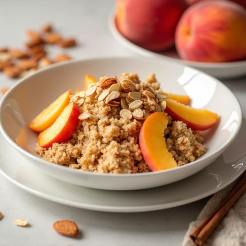 Fresh Peach Oatmeal Crumble