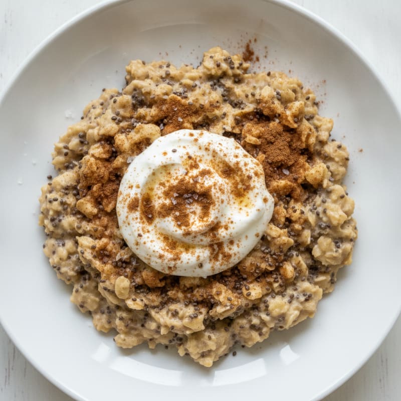 High-Protein Egg White and Chia Seed Oatmeal