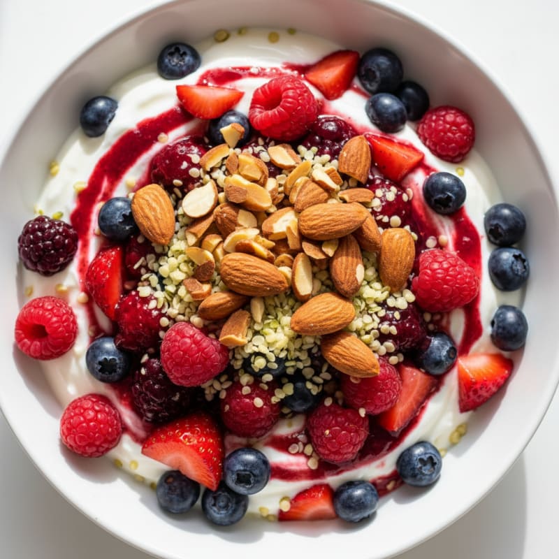 Creamy Greek Yogurt Protein Parfait with Mixed Berries