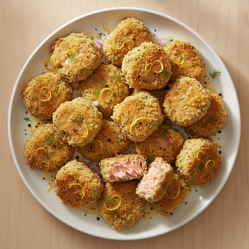 Baked Salmon Dill Bites with Lemon