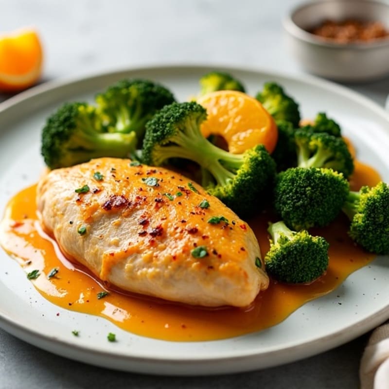 Sheet Pan Zesty Orange Chicken with Crispy Broccoli