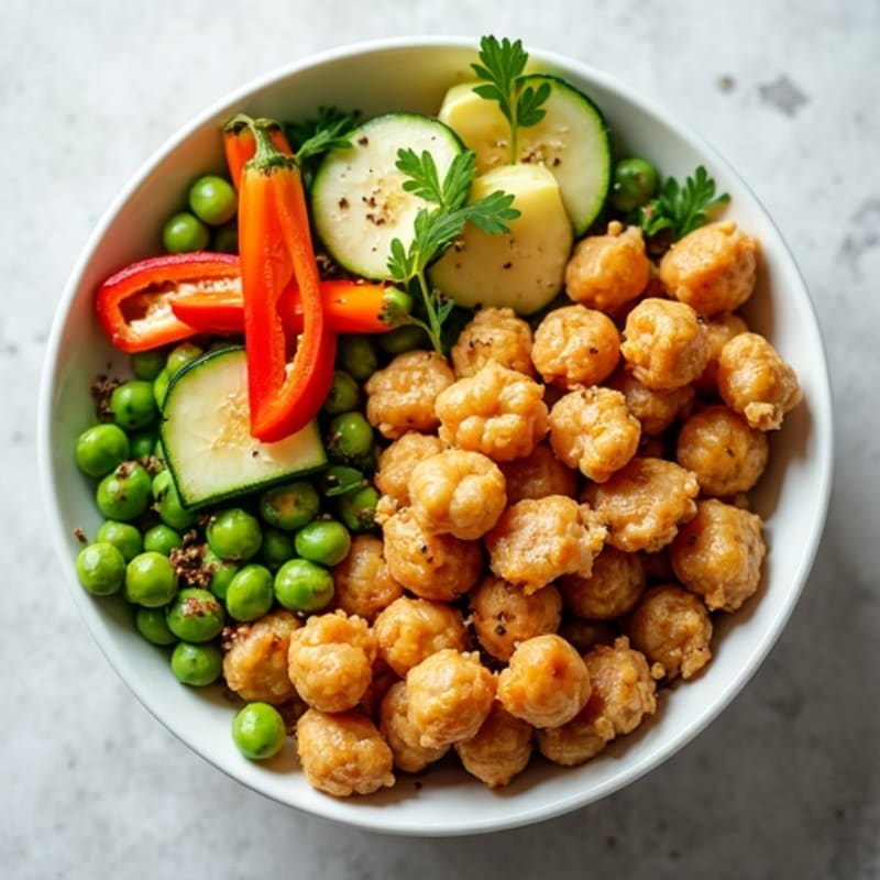 Crispy Roasted Chickpea and Vegetable Bowl with Creamy Tahini Dressing